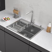 ARFEKA ECO AR мойка 600*500, коландер, дозатор SATIN DECOR VOLCANIC ROCK