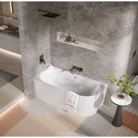 Polimat Sola 160x75 R (пристенная, белый) Image #2