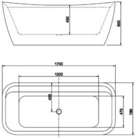 Aquatek Амадео 78x170 AQ-197778 (белый глянцевый, с ножками и сливом) Image #4