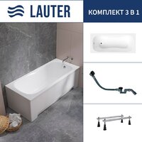 Lauter Sophia 170 21205170 (с ножками и сифоном 21Y32001 матовый черный)