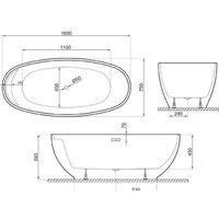 Polimat Kivi 165x75 (отдельностощая, белый) Image #3