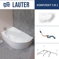 Lauter Geneva 170x105 2103170L (с каркасом и сифоном 21Y11022 белый) Image #1