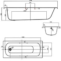 Lauter Brio Star 170 21S1701 + сифон 21Y31010 (с ножками, с ручками) Image #17