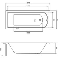 Lauter Amelia 150 21204050 (с ножками, серым подголовн., белым лиц. и торц.экраном) Image #27