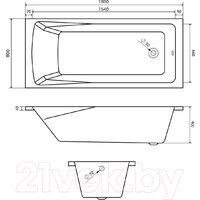 Lauter Aurora 180x80 21010080 (с ножками, лицевым и торцевым экранами) Image #16