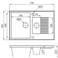 БелЭворс Forma L + смеситель W74004-9 + дозатор L405-1 (серый/сатин) Image #10