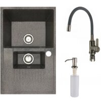 БелЭворс Forma L + смеситель W74004-9 + дозатор L405-1 (серый/сатин)