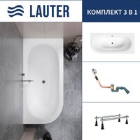 Lauter Bliss 160 P 21201062P (с ножками и сифоном 21Y11010 хром)