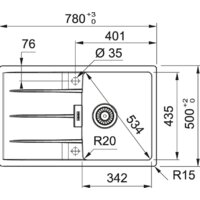 Franke Centro CNG 611/211-78 Fragranite 114.0639.684 (черный матовый) Image #2