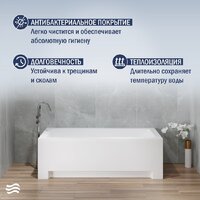 Lauter Estelle 170 21206070 (с ножками и сифоном 21Y32001 матовый черный) Image #6