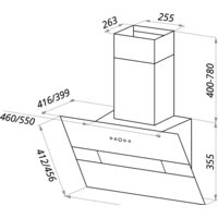 MAUNFELD Mersey 90 (нержавеющая сталь\белое стекло) Image #2