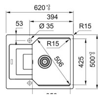 Franke Urban UBG 611-62 (черный матовый) Image #2