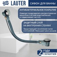 Lauter Estelle 170 21206070 (с ножками и сифоном 21Y32000 хром) Image #2