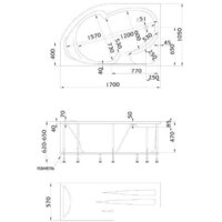 1Марка Diana 170x105 L (с каркасом и экраном) Image #3