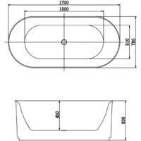Aquatek Модена 78x170 AQ-1163778 (белый глянцевый, с ножками и сливом) Image #4