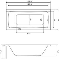 Lauter Bianca 160 21207160 (с каркасом и сифоном 21Y11022 белый) Image #33