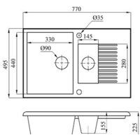 БелЭворс Forma L + смеситель W4998-3-22 (черный) Image #3