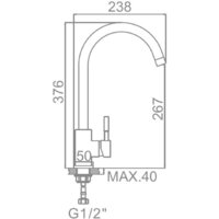 БелЭворс Forma L + смеситель W4998-3-22 (черный) Image #4
