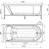 Radomir Николь Релакс 180x80 2-80-2-0-0-210Р (с гидромассажем) Image #11