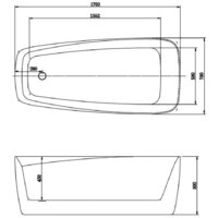 Aquatek Паола 78x170 AQ-190778 (белый глянцевый, с ножками и сливом) Image #6