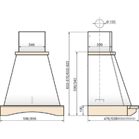 Elikor Ротонда 60П-1000-П3Д (бежевый/дуб неокрашенный) (940945) Image #2